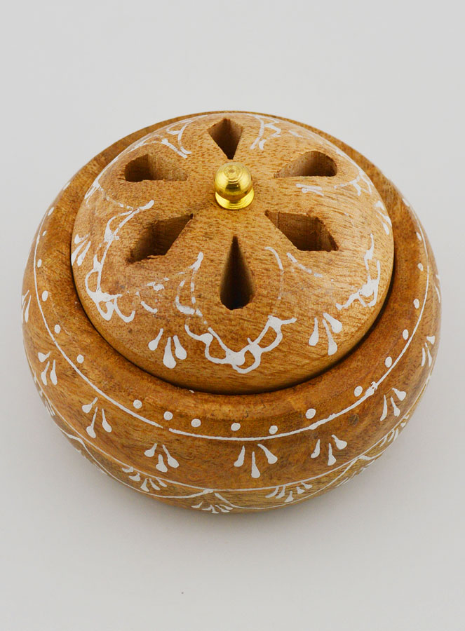 Brucia Incenso Artigianale in Legno - 10 cm (pic 3)