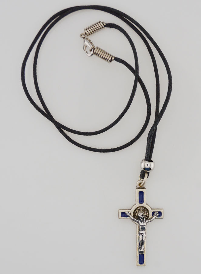 Collana Religiosa Croce di San Benedetto – Blu (pic 2)