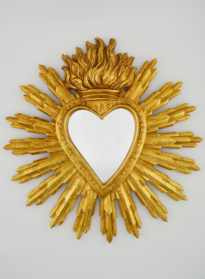Ex Voto Specchio Cuore Raggiante - 28 cm (pic 1)