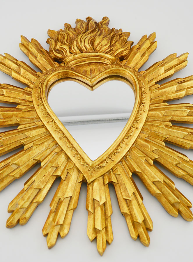 Ex Voto Specchio Cuore Raggiante - 28 cm (pic 2)