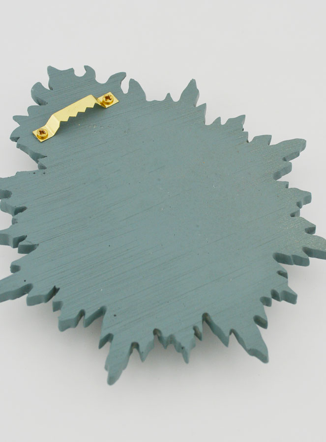 Ex Voto Murale Cuore Raggiante 17 cm - Salvia (pic 4)