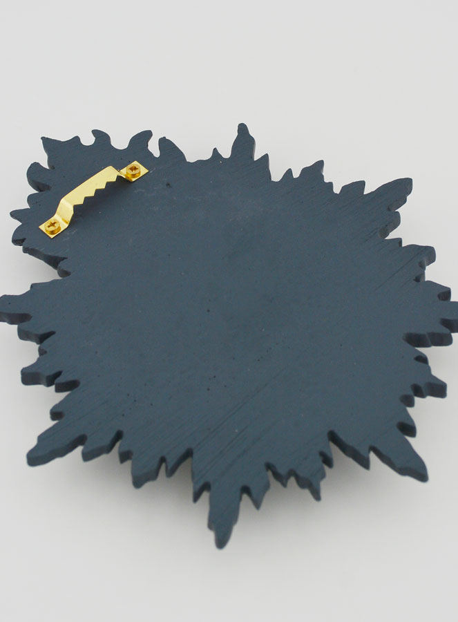 Ex Voto Murale Cuore Raggiante 17 cm - Blu Grigiastro (pic 4)