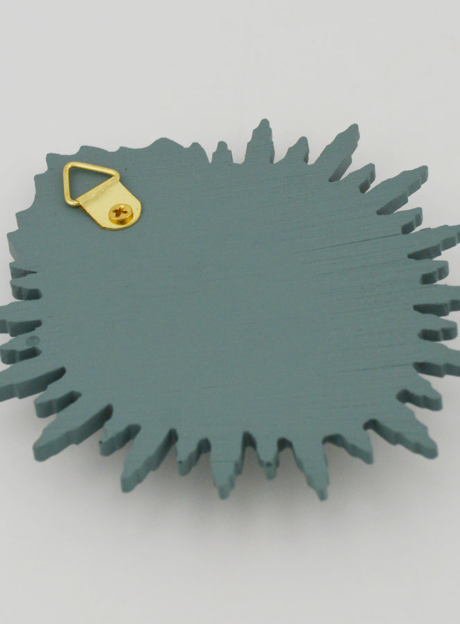 Ex Voto Murale Cuore Raggiante 11 cm - Salvia (pic 4)