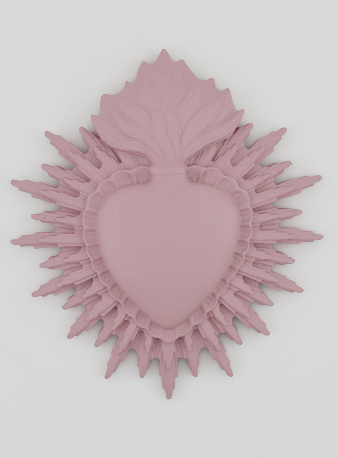 Ex Voto Murale Cuore Raggiante 11 cm - Rosa (pic 1)