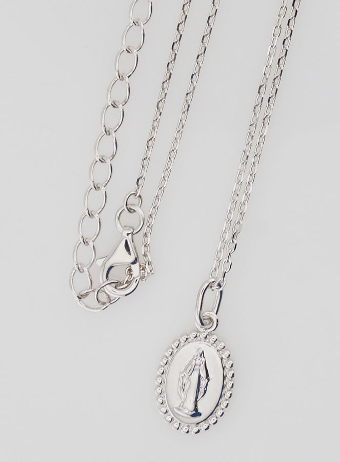 Collana Religiosa Madonna Miracolosa - Argento 925 (pic 4)