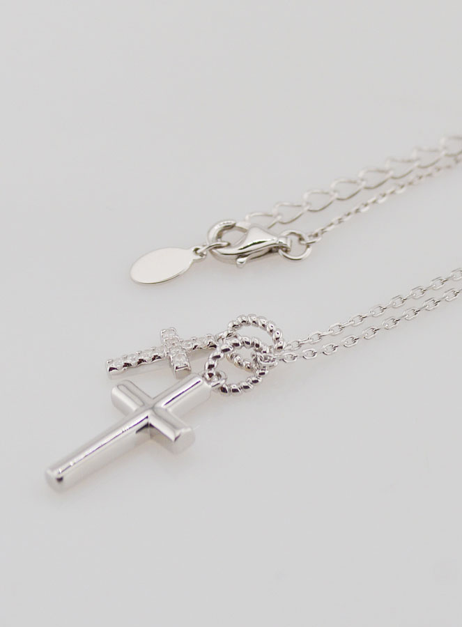 Collana Religiosa Pendenti Croce - Argento 925 (pic 1)