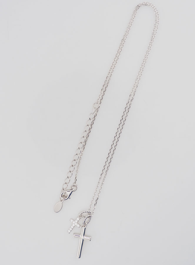 Collana Religiosa Pendenti Croce - Argento 925 (pic 2)
