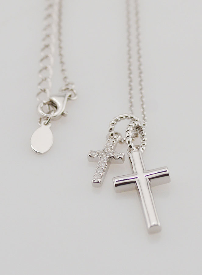 Collana Religiosa Pendenti Croce - Argento 925 (pic 3)