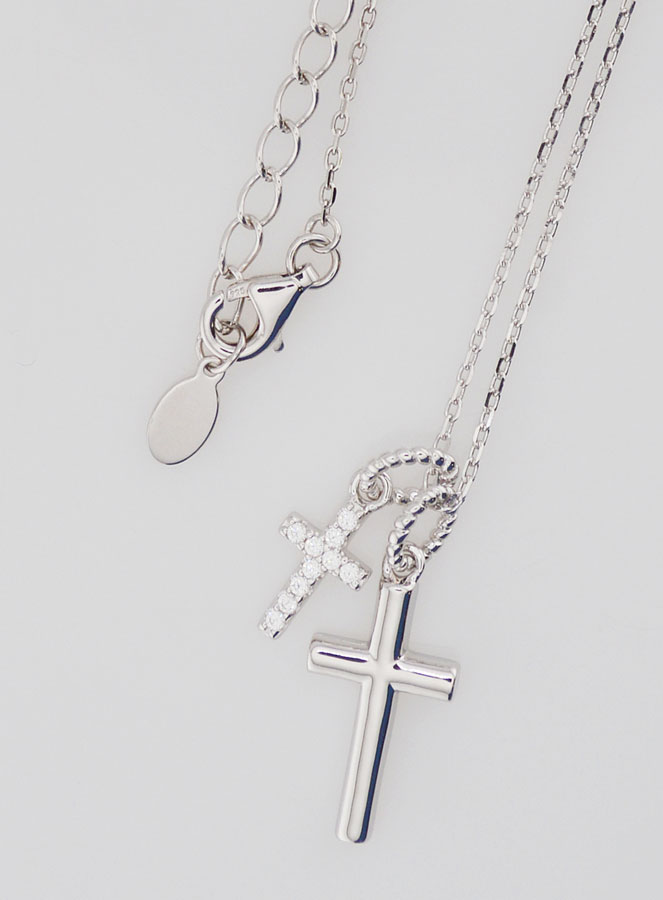 Collana Religiosa Pendenti Croce - Argento 925 (pic 4)