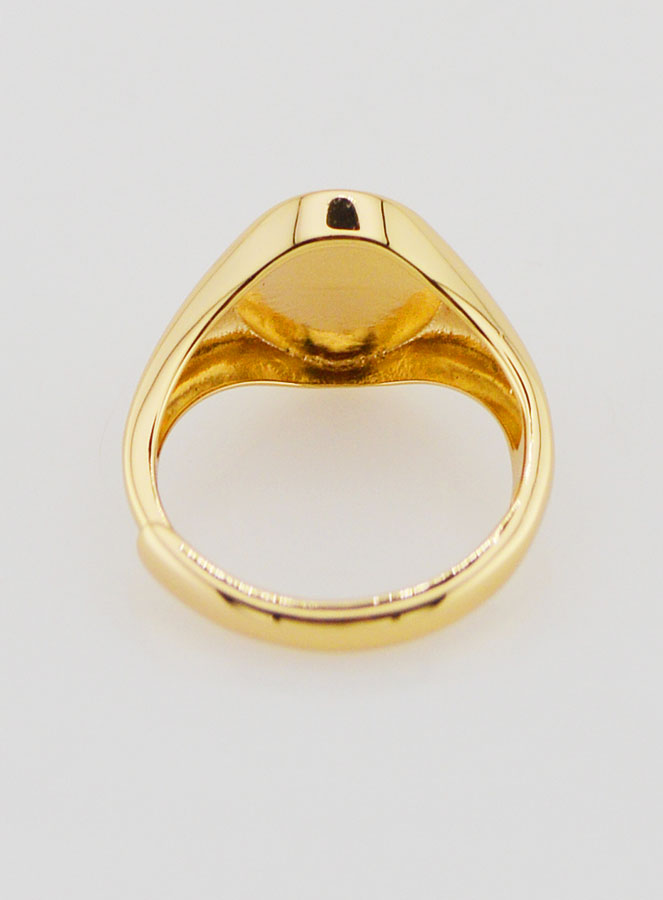 Anello Chevalier Madonna Miracolosa in Argento Dorato - T12-16 (pic 4)