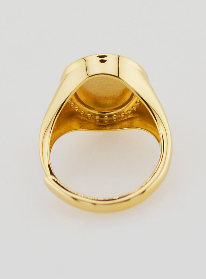 Anello Madonna Miracolosa in Argento Dorato & Zirconi - T12-16 (pic 4)