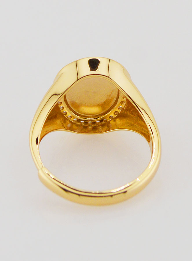 Anello Madonna Miracolosa in Argento Dorato & Zirconi T18-22 (pic 4)