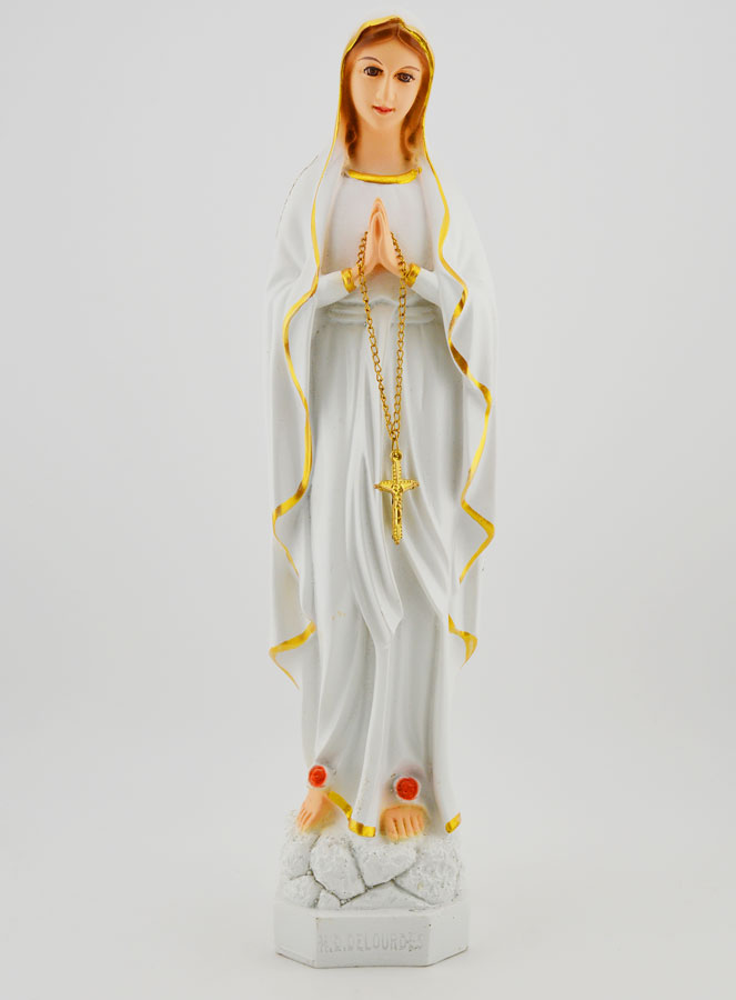 Statua della Madonna di Lourdes Policroma - 30 cm (pic 1)