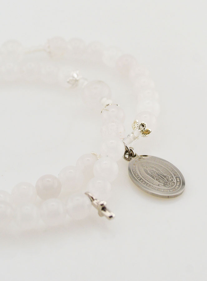 Bracciale Rosario in Giada Bianco - Madonna di Guadalupe (pic 3)