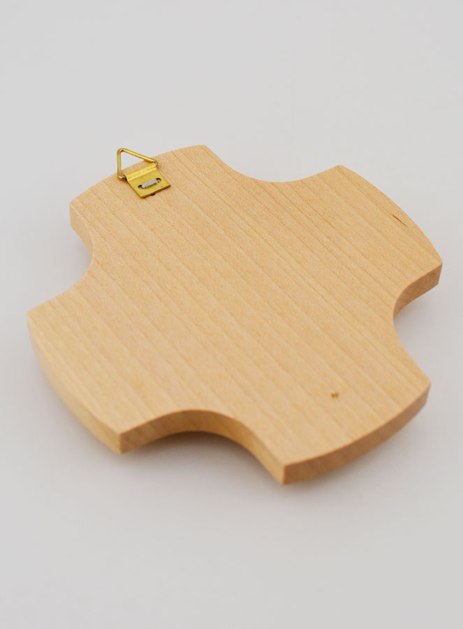 Croce in Legno d'Acero e Pesce Ichtus in Vetro - 9 cm (pic 4)