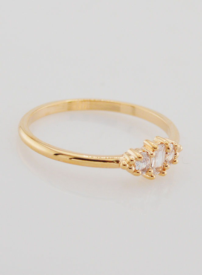 Anello Placcato Oro Trinità con Zirconi - Misura 18 (pic 3)