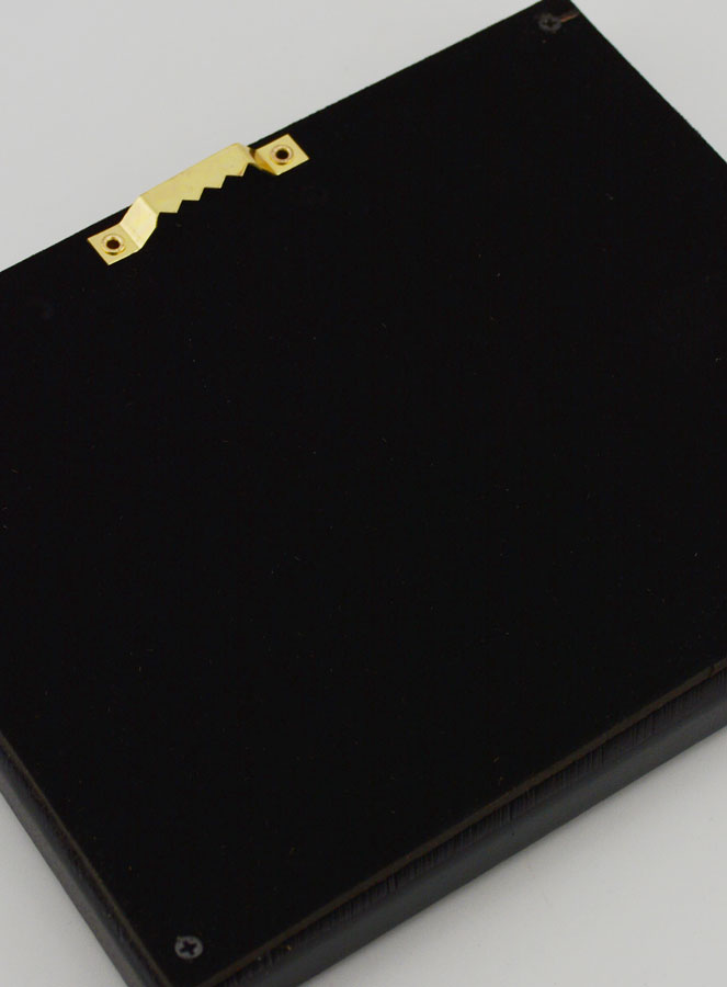 Ex Voto Murale Cuore Nero & Oro su Velluto - 16 cm (pic 4)