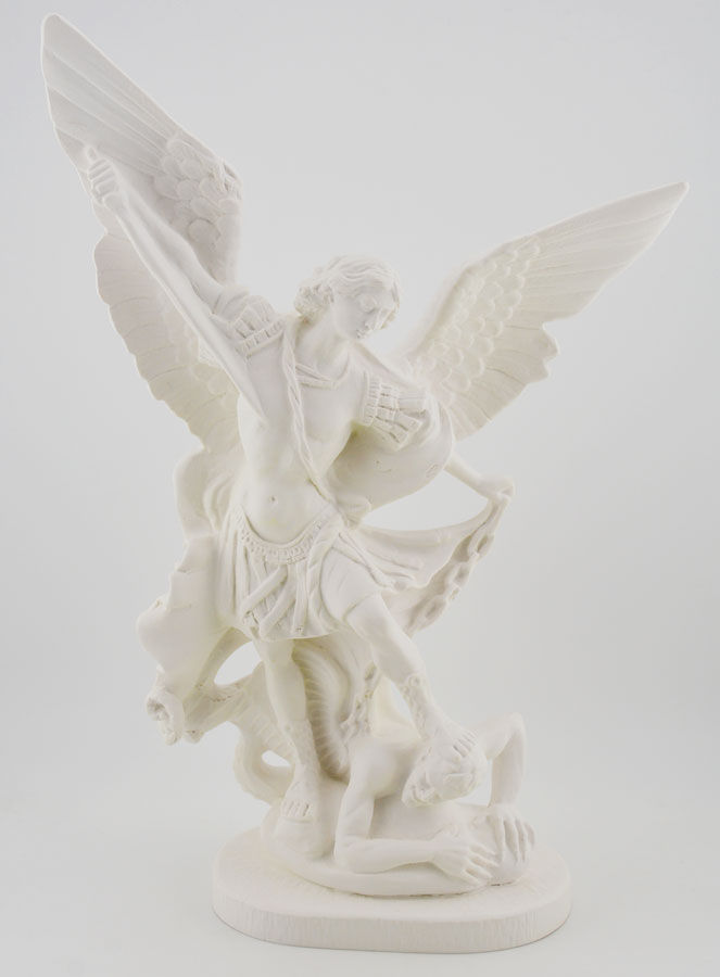 Statua di San Michele in Resina Fosforescente - 30 cm (pic 1)