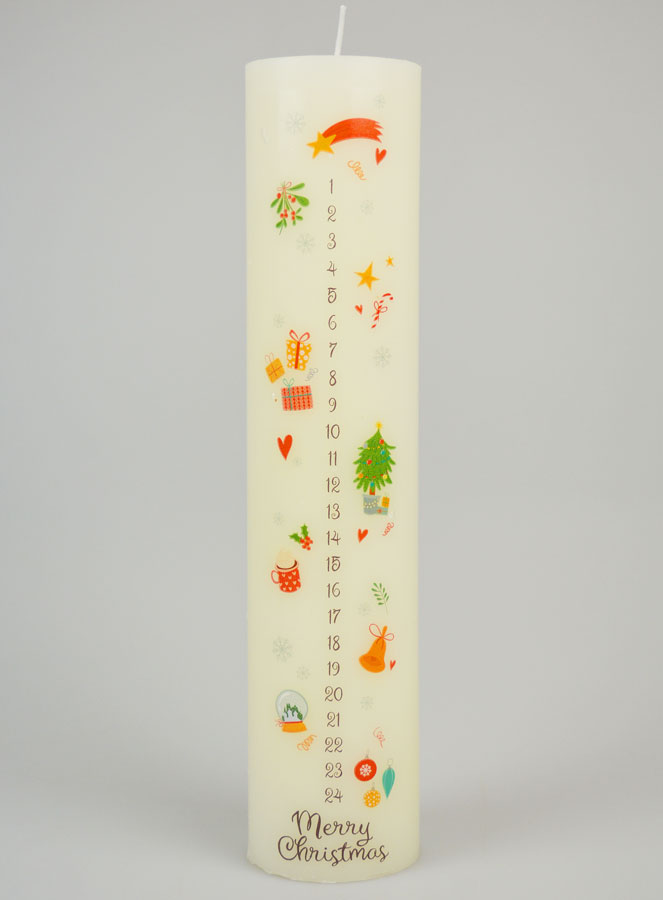 Candela Decorazione d’Avvento Tradizionale - 25 cm (pic 1)