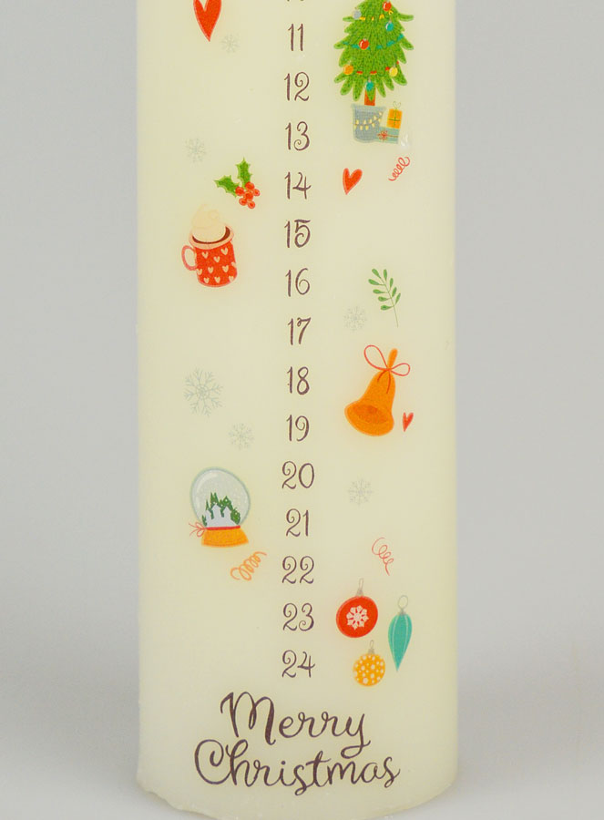 Candela Decorazione d’Avvento Tradizionale - 25 cm (pic 3)