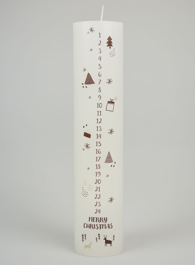 Candela d’Avvento Stile Scandinavo - 25 cm (pic 1)