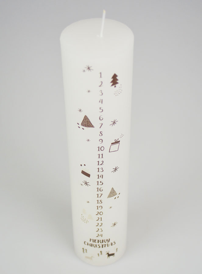 Candela d’Avvento Stile Scandinavo - 25 cm (pic 2)
