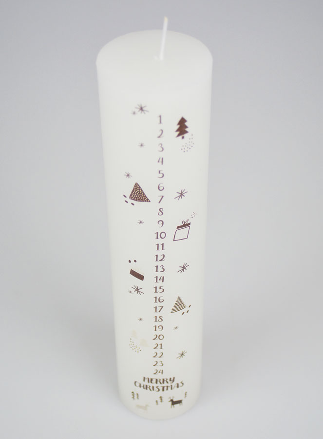 Candela Decorazione d’Avvento Stile Scandinavo - 25 cm (pic 2)