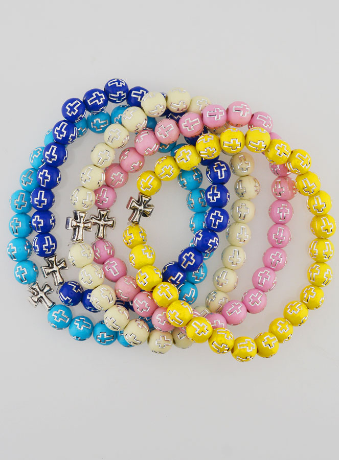 Set di 5 Braccialetti Religiosi con Croce (pic 1)