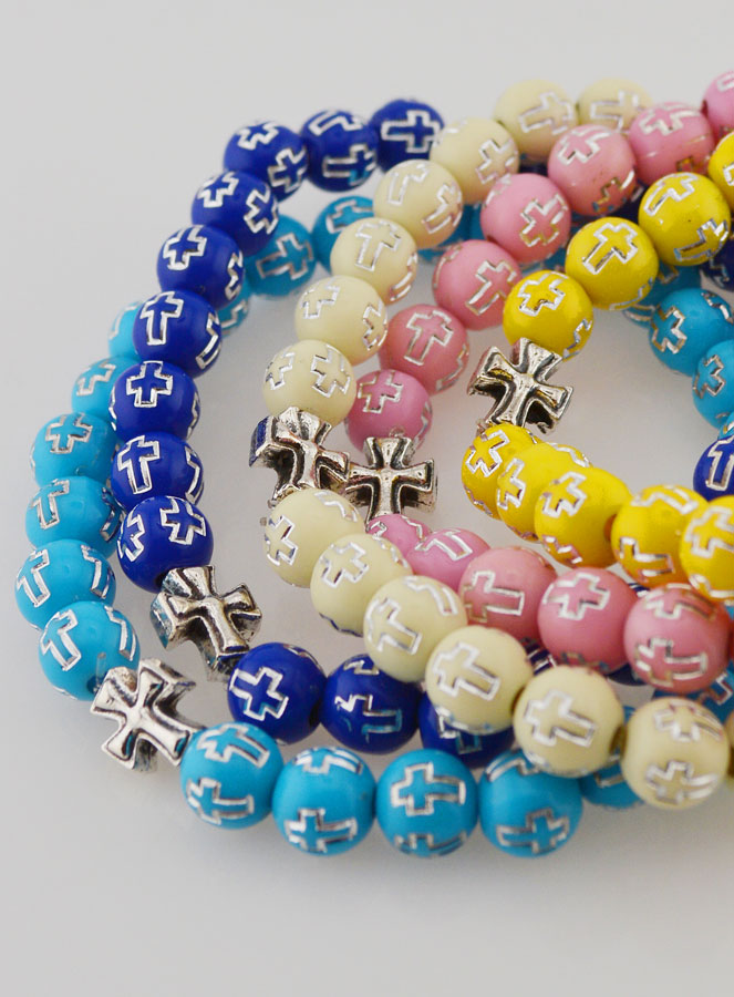 Set di 5 Braccialetti Religiosi con Croce (pic 2)