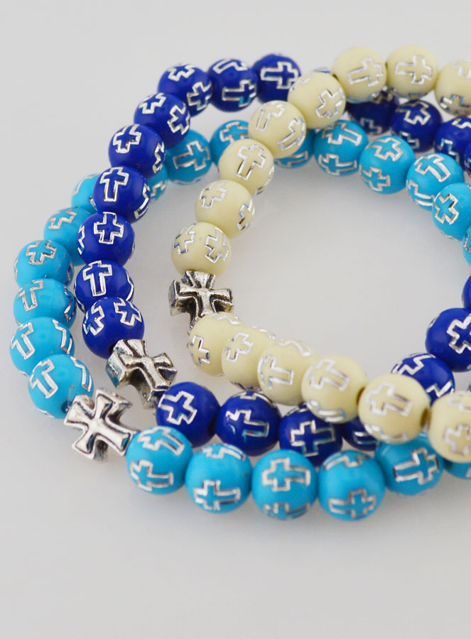 Set di 5 Braccialetti Religiosi con Croce (pic 3)