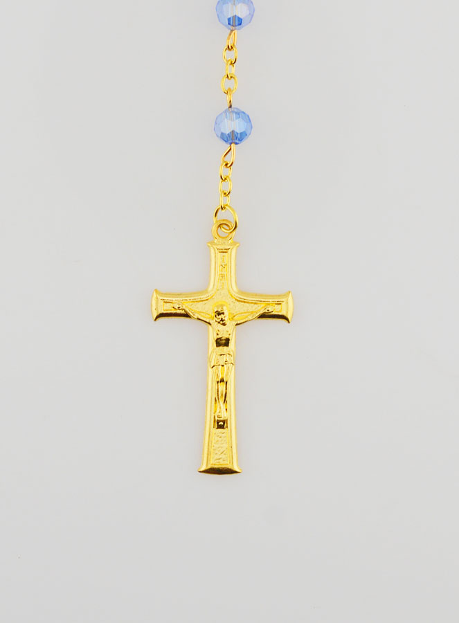 Rosario Medaglia Miracolosa con Perle Sfaccettate - Blu (pic 3)