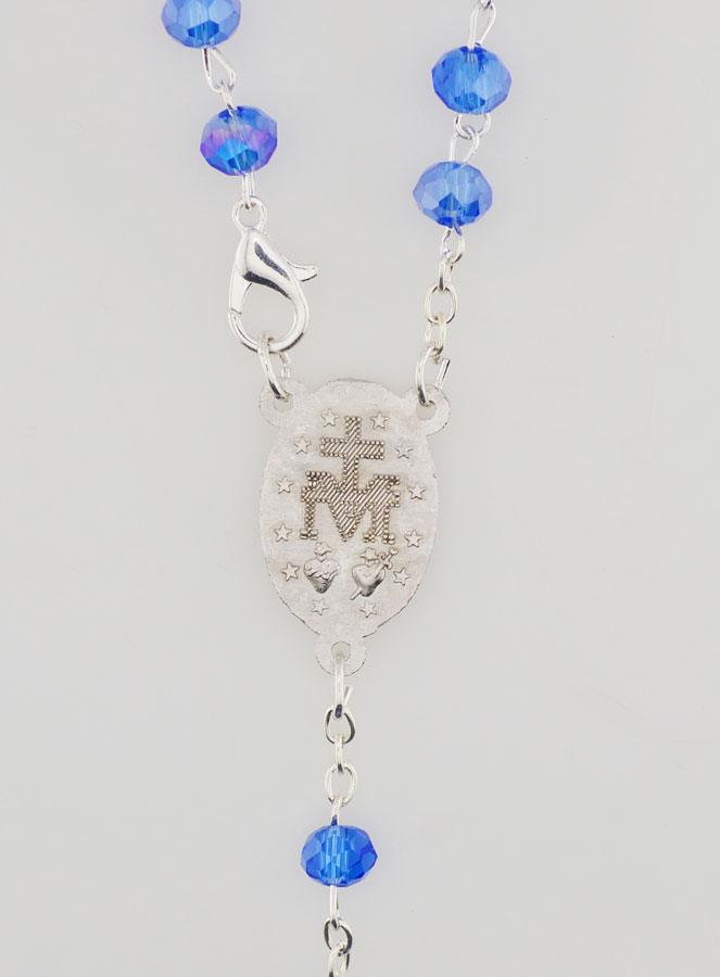 Rosario con Medaglia Miracolosa Apribile - Blu (pic 4)