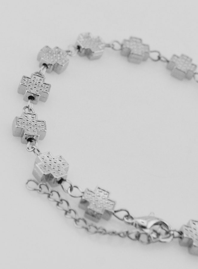 Bracciale Religioso Argentato on Croci Quadrate (pic 3)