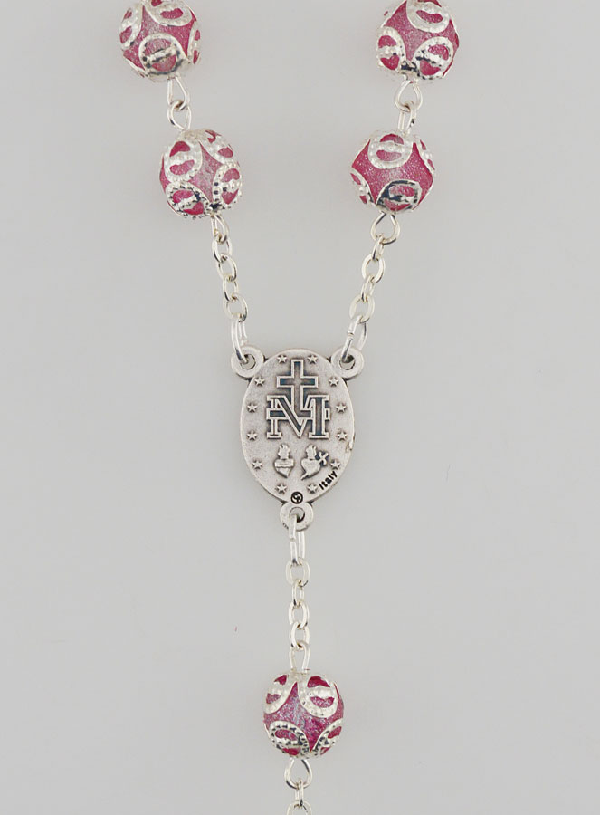 Rosario Vergine Miracolosa & Croce Barocca - Rosa (pic 4)