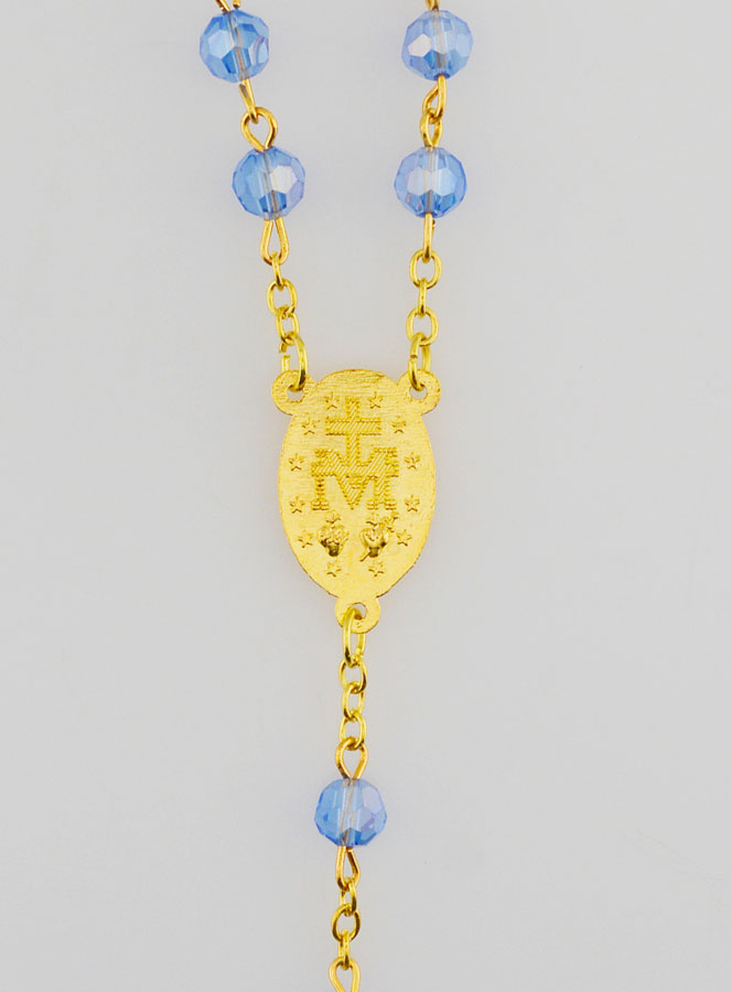 Rosario in Cristallo Blu & Medaglia Miracolosa (pic 4)