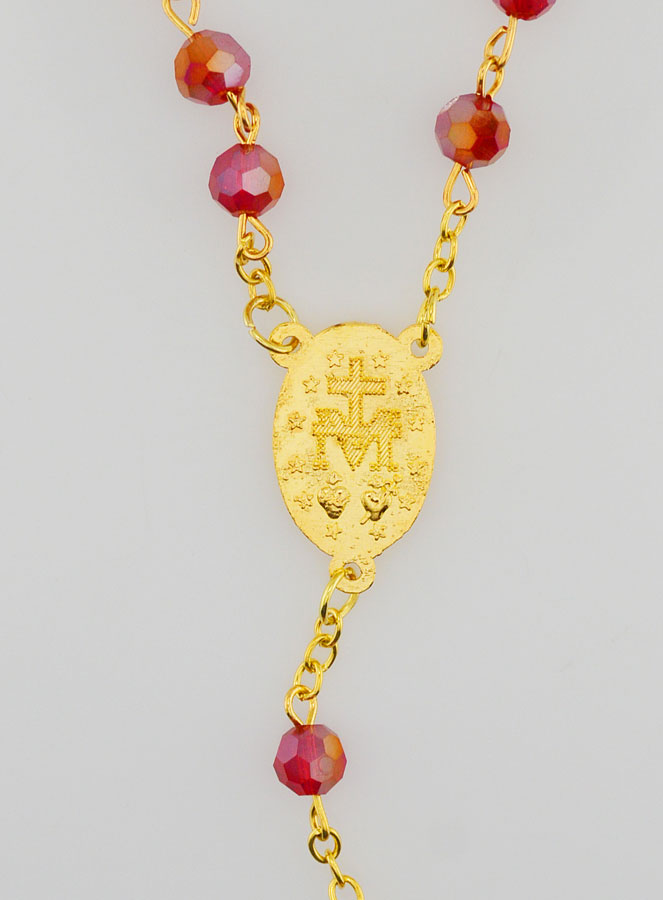 Rosario in Cristallo Rosso & Medaglia Miracolosa (pic 4)