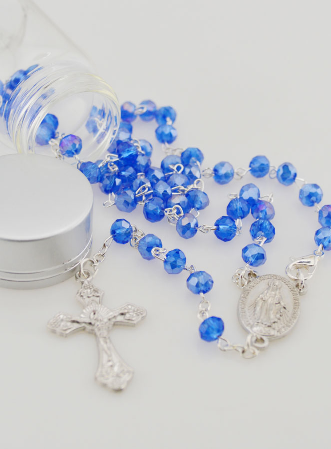 Rosario in Cristallo Blu & Medaglia Miracolosa (pic 2)