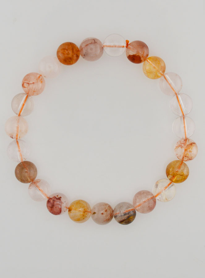 Bracciale in Pietra Naturale Quarzo Ematoide Multicolore - 8 mm (pic 1)