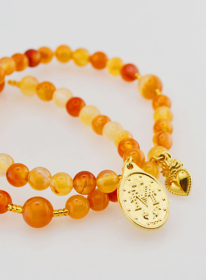 Rosario Medaglia Miracolosa in Corniola (pic 3)