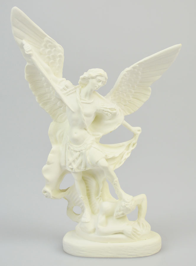 Statua di San Michele in Resina Fosforescente - 15 cm (pic 1)