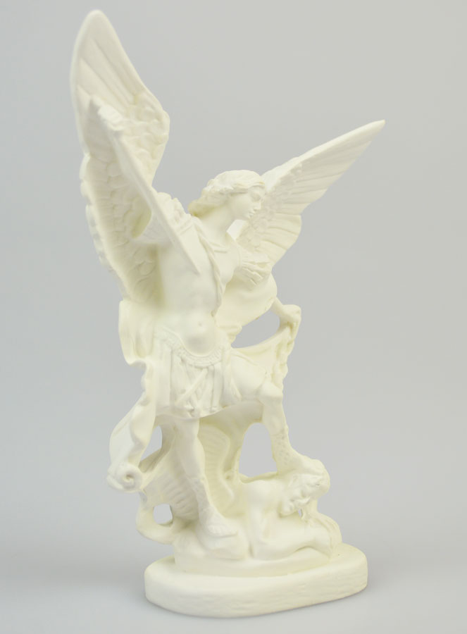 Statua di San Michele in Resina Fosforescente - 15 cm (pic 3)