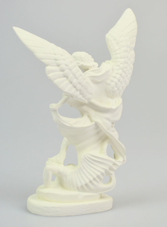 Statua di San Michele in Resina Fosforescente - 15 cm (pic 4)