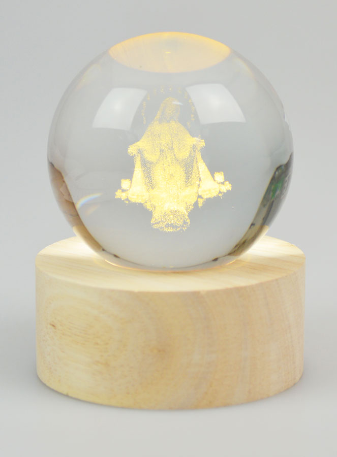 Sfera Luminosa Incisa al Laser - Vergine Miracolosa (pic 3)