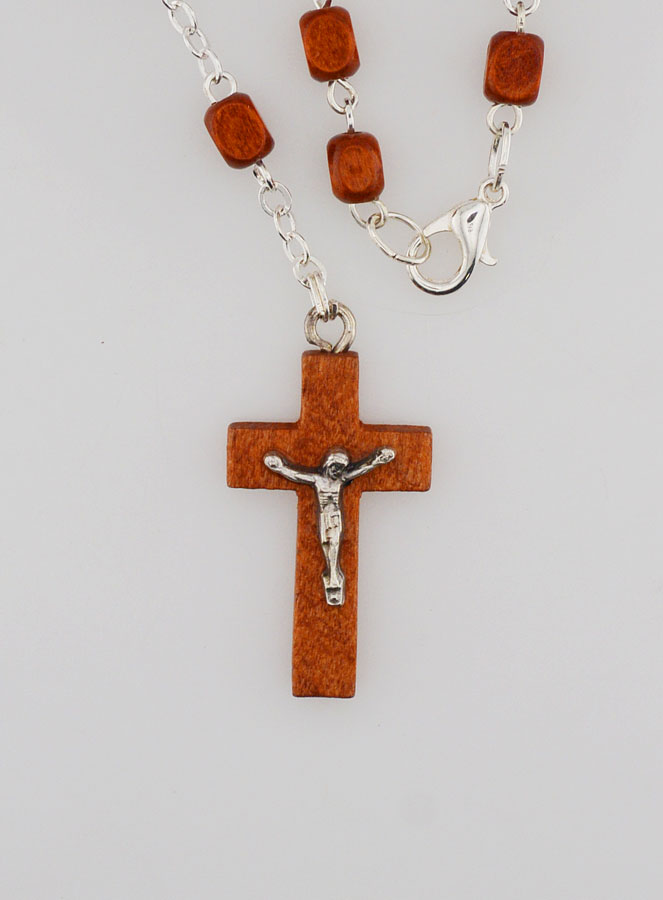 Rosario della Vergine Miracolosa in Legno Chiaro (pic 3)