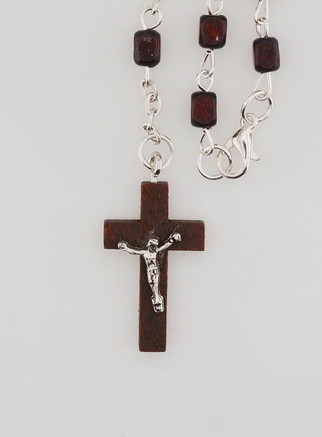 Rosario Vergine Miracolosa in Legno Scuro (pic 3)