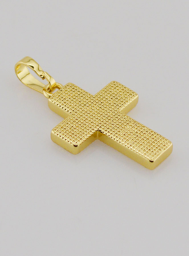 Ciondolo Croce in Ottone & Conchiglia 20mm (pic 4)