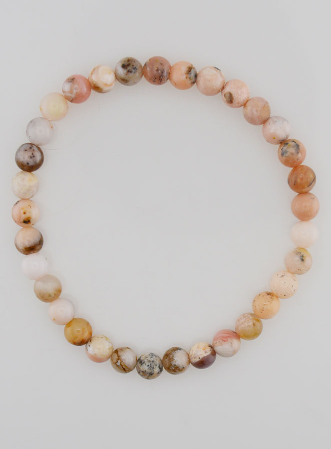 Bracciale in Pietra Naturale di Opale Rosa 6mm (pic 1)