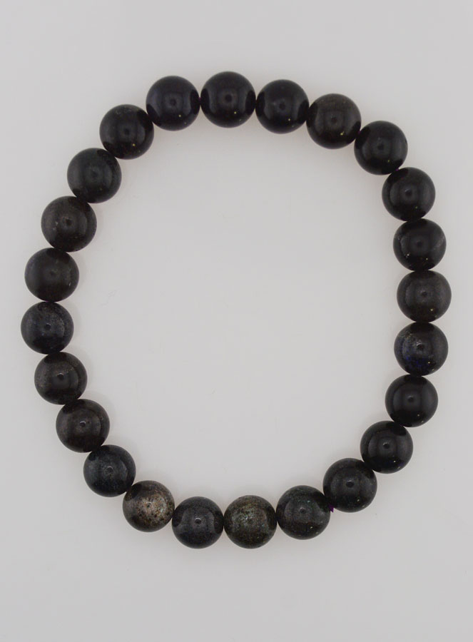 Bracciale in Pietra Naturale di Opale Nero 8mm (pic 1)
