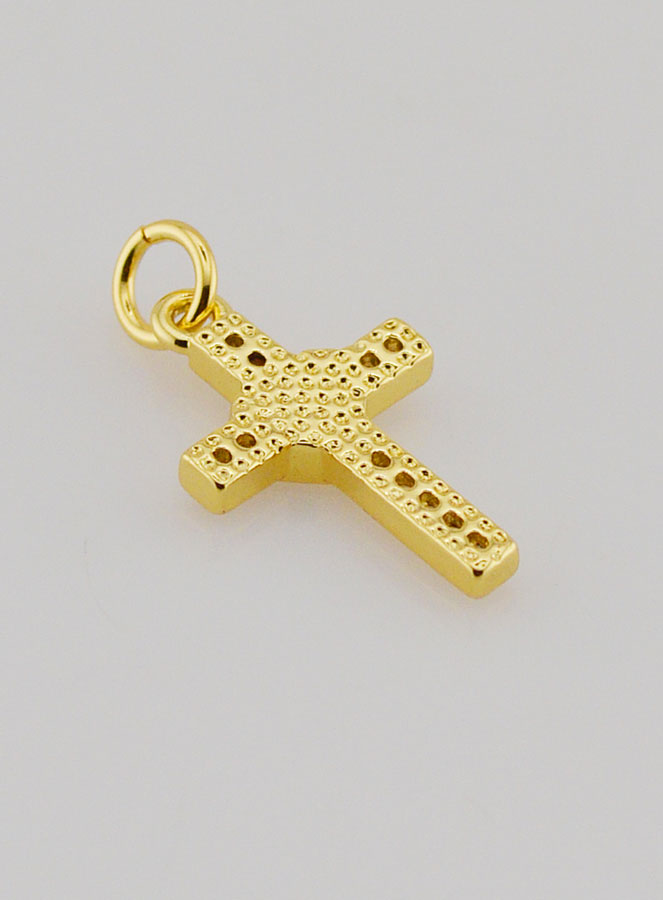 Ciondolo Croce & Cuore in Ottone - 15m (pic 4)