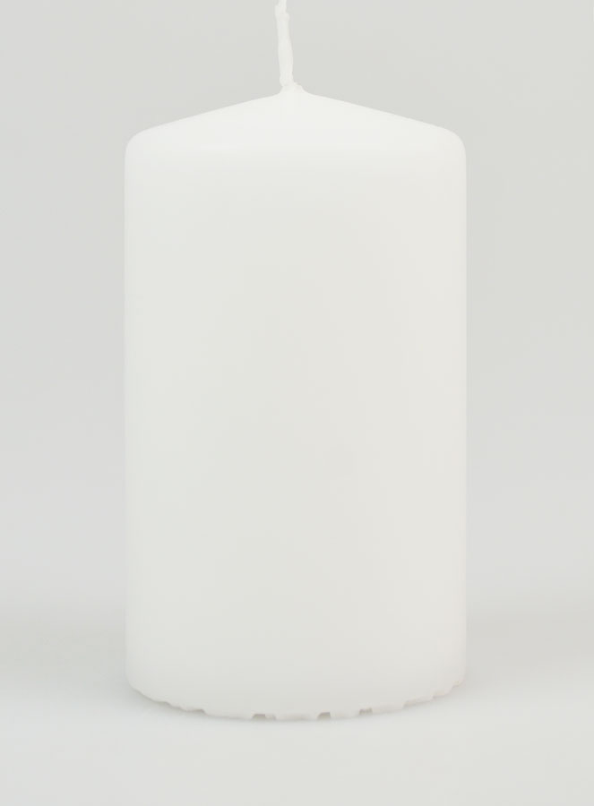 Candela da Tavola Decorativa 10 x 6cm - Bianca (pic 1)